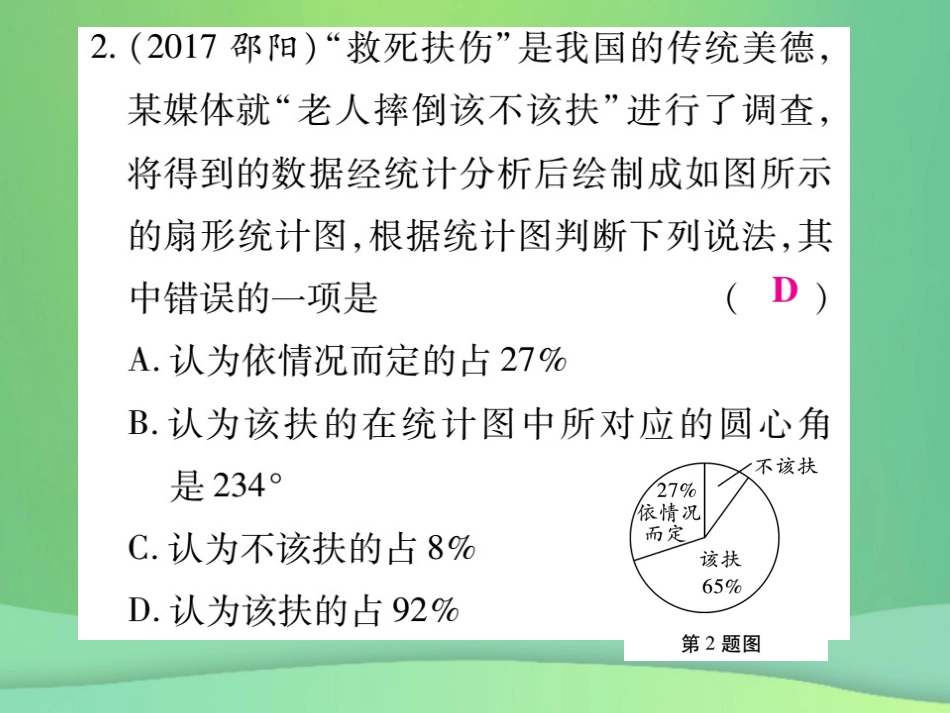 秋七年级数学上册 第六章 数据的收集与整理 6.3 数据的表示(第1课时)练习课件 (新版)北师大版 课件_第3页