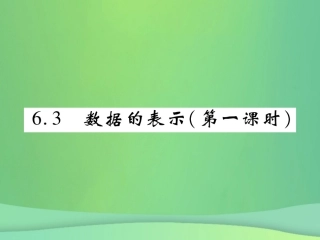秋七年级数学上册 第六章 数据的收集与整理 6.3 数据的表示(第1课时)练习课件 (新版)北师大版 课件