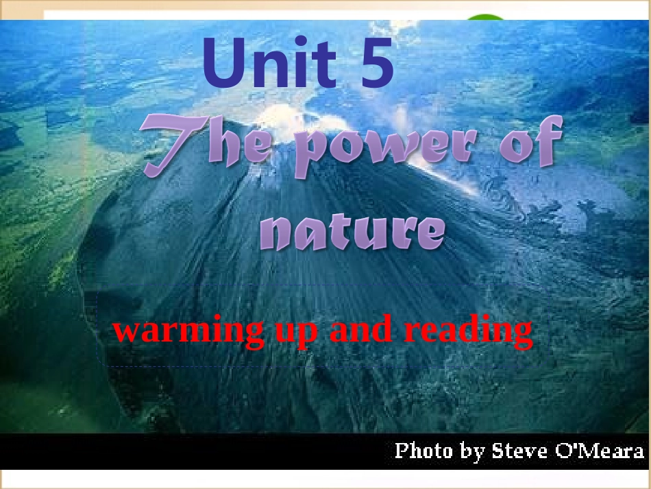高中英语 unit 5 warming up课件 新人教版选修6 课件_第1页