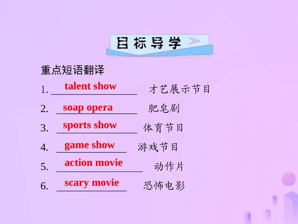 秋八年级英语上册 Unit 5 Do you want to watch a game show(第3课时)Section B(1a 1d)导学课件 (新版)人教新目标版 课件_第2页