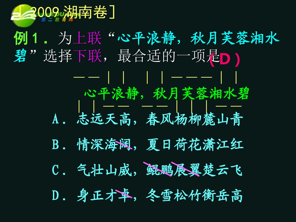 高三语文第一轮复习 对仗基础教学课件_第2页