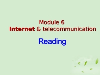 高中英语 Module6 Reading课件外研版必修1 课件
