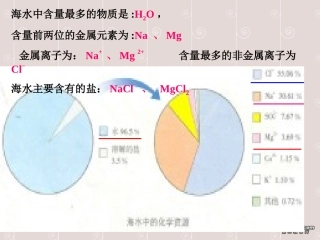 考点 初三化学海洋化学资源的复习 鲁教版 课件