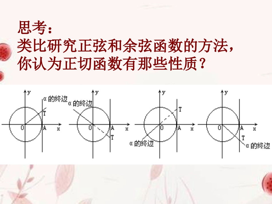 高一数学(正切函数的性质和图像)课件_第3页