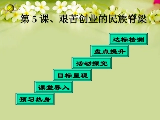 重庆市涪陵九中八年级历史下册(第5课 艰苦创业的民族脊梁)课件 川教版 课件