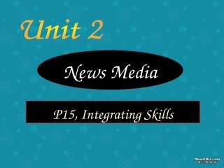 高二英语Unit2 news media Integrating Skills课件 新课标 人教版 课件