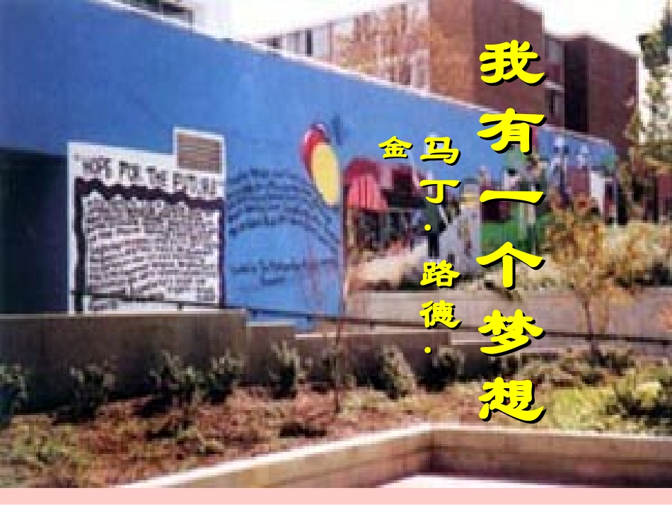 高中语文必修5我有一个梦想1 ppt 课件_第1页