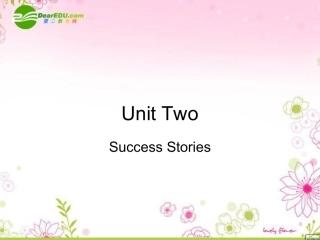 高中英语 Unit2 success stories-reading课件(2) 上海新世纪版S1A 课件