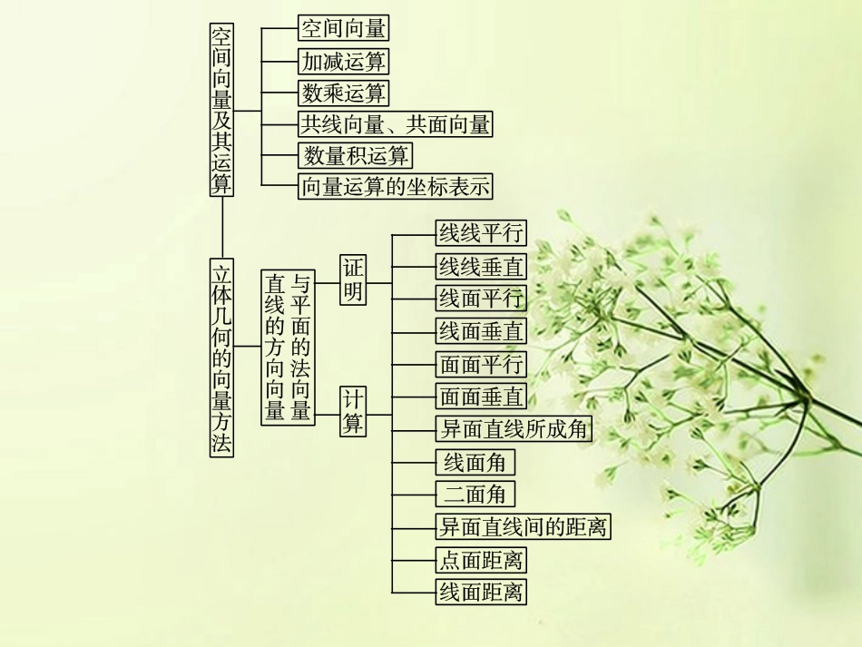 高中数学(第三章 空间向量与立体几何)本章归纳整合课件 新人教A版选修2-1 课件_第2页