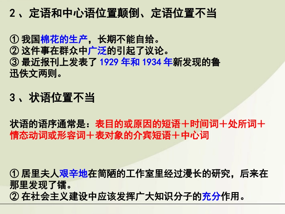 高中语文 病句类型精品解读课件_第2页