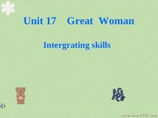 高一英语Unit17 Great woman Reading课件0 课件