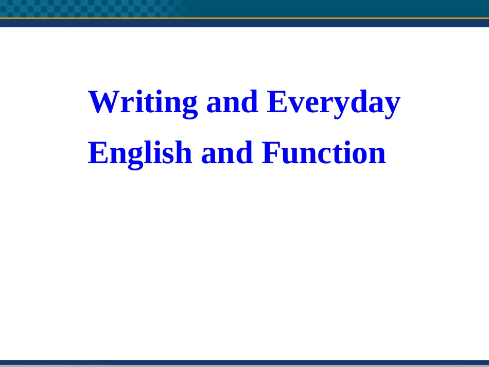 高中英语 unit1---writing定稿课件 外研版必修1 课件_第1页
