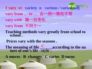 高中英语 Unit3Australia-Language points课件 新人教选修9 课件