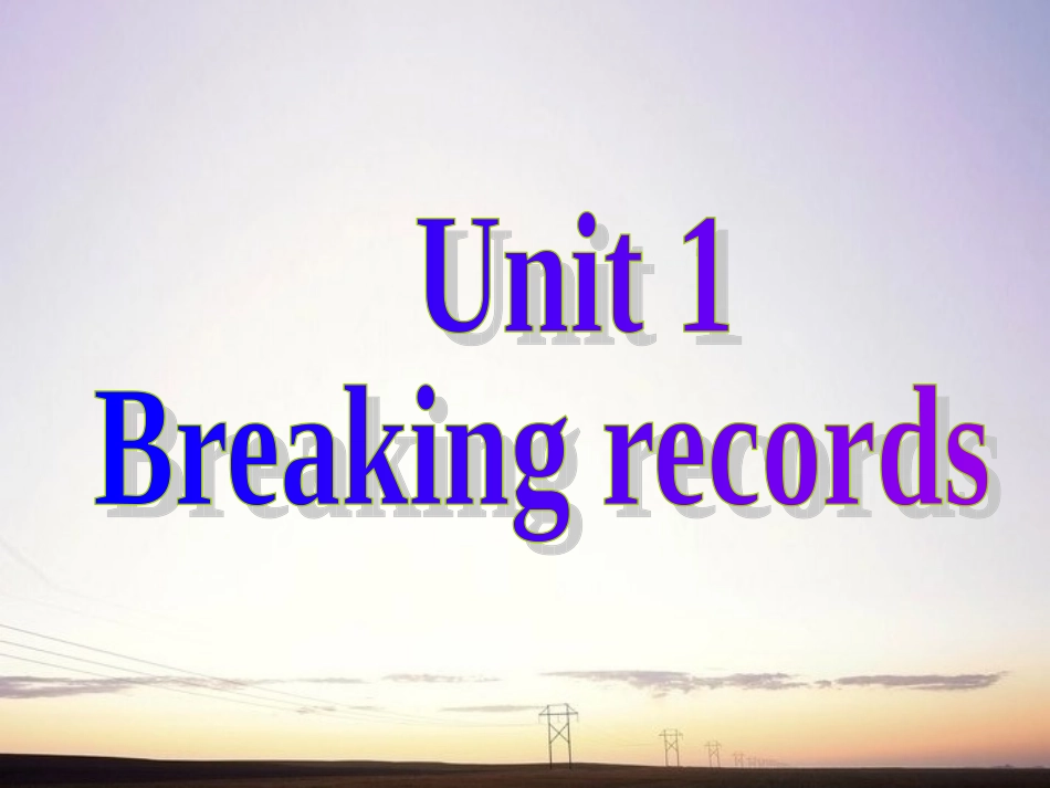 高考英语一轮复习备考 Book Nine Unit 1课件 新人教版选修9 课件_第1页