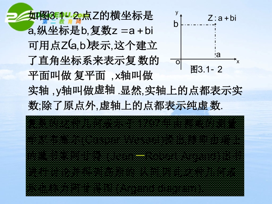 高中数学 31(数系的扩充和复数的概念)课件 新人教A版选修1—2 课件_第3页