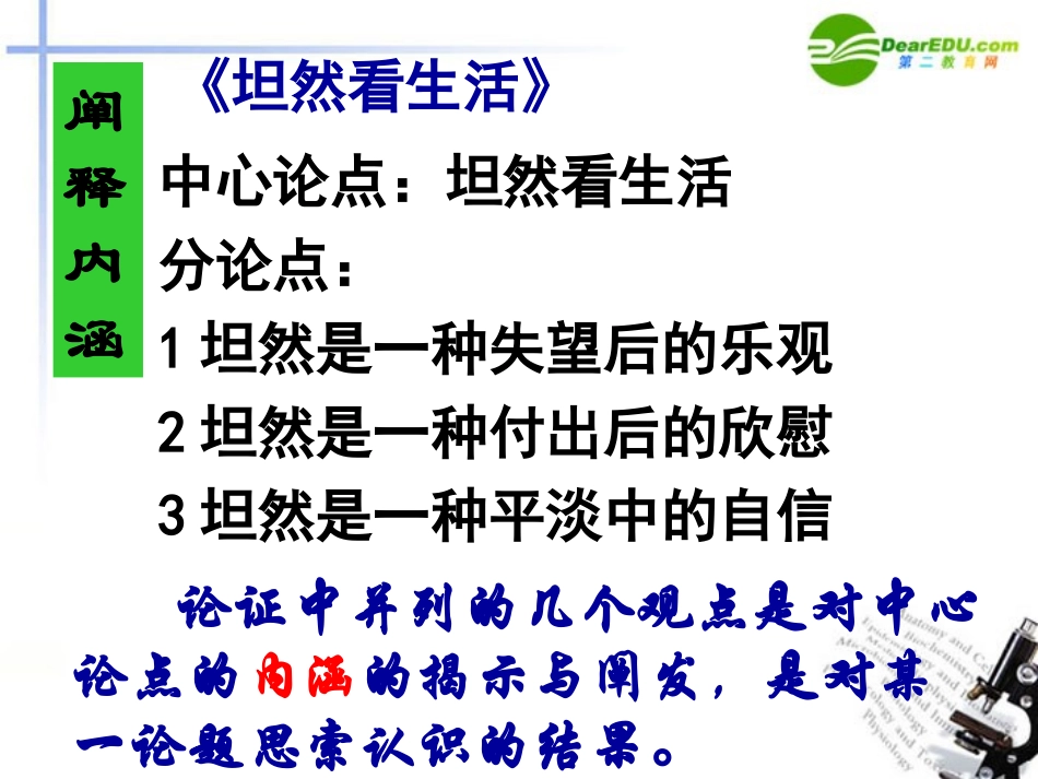 高考语文 议论文写作指导-分论点的确立作文课件 新人教版 课件_第3页