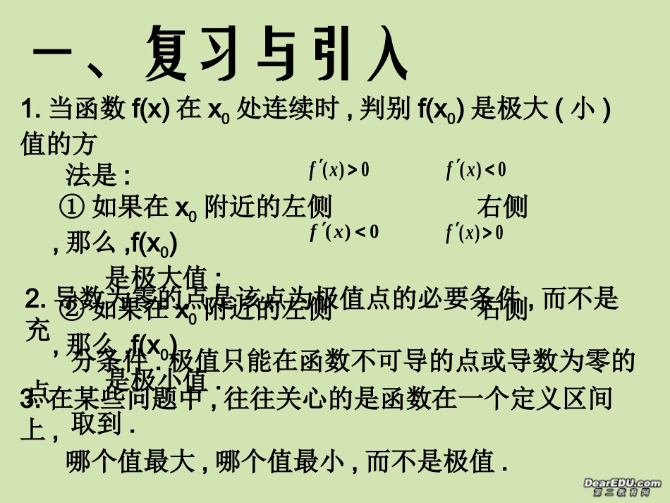 辽宁地区高三数学函数的最大值与最小值课件 人教版 课件_第2页