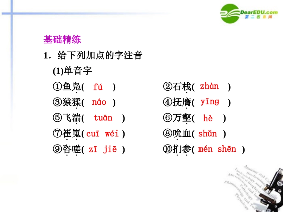 高二语文 第4课第1课时蜀道难课件 新人教版 课件_第2页