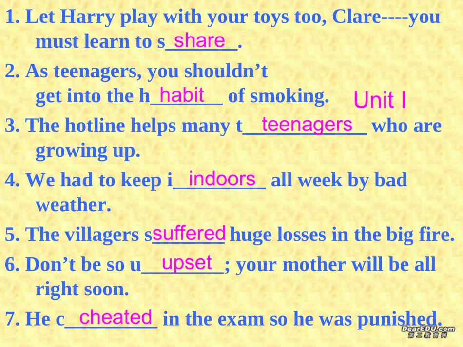 高一英语Unit1-Unit5单词单项选择及翻译复习 新课标 人教版 课件_第2页