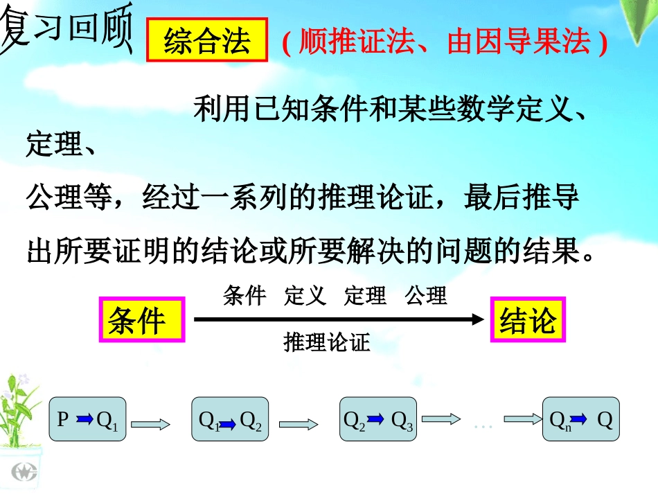 高中数学 221分析法课件 新人教A版选修1-2 课件_第1页