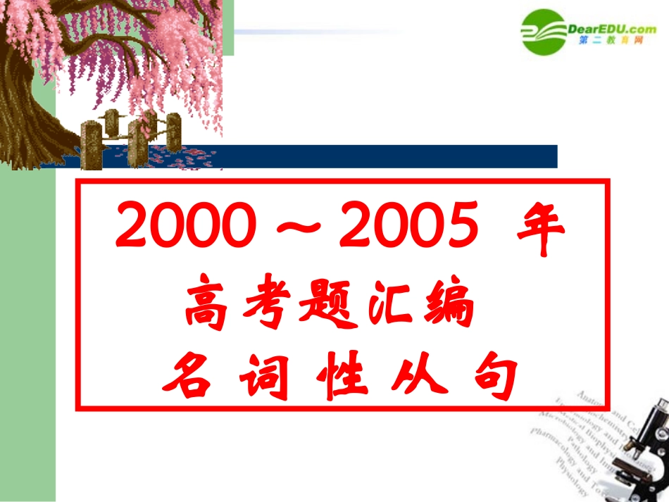 高考英语 名词性从句练习语法复习课件_第1页