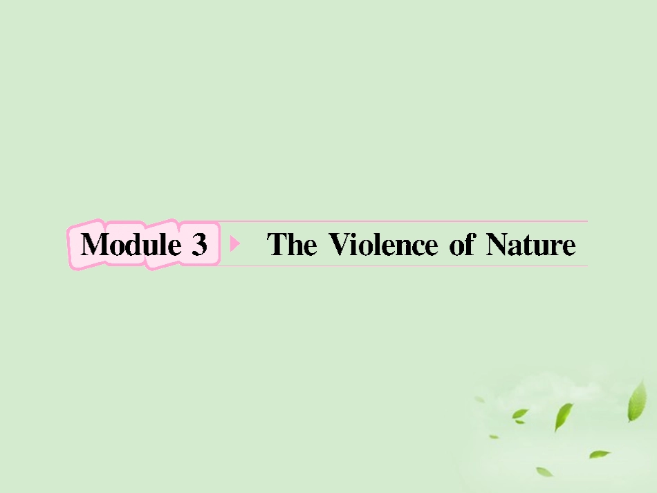 高考英语 Module3知识与要点课件 外研版必修3 课件_第1页