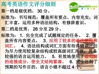 高考英语 写作教学课件