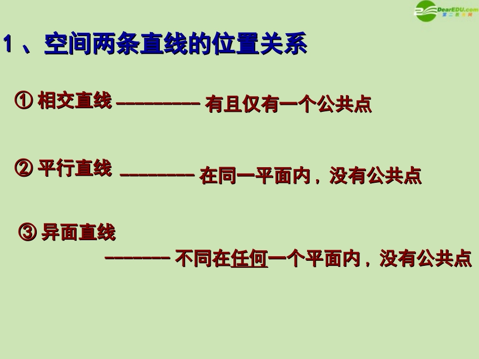 高中数学(空间直线)课件1 北师大版必修2 课件_第2页