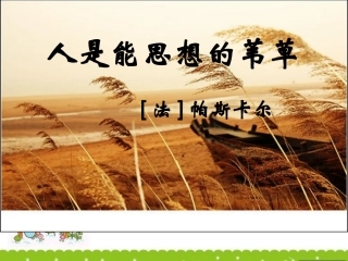 高中语文(人是能思想的苇草课件) 课件
