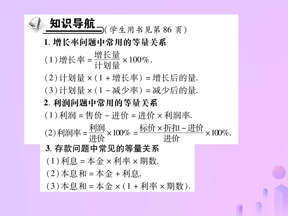 秋八年级数学上册 第五章 二元一次方程组 4 应用一元二次方程组—增收节支作业课件 (新版)北师大版 课件_第2页