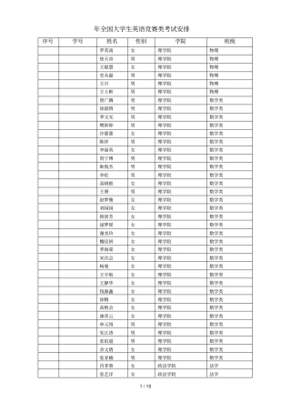 全国大学生英语竞赛c类考试安排