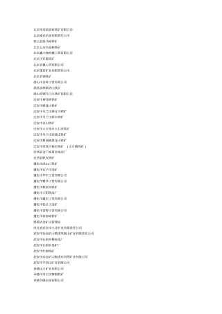 全国大小铁矿石选矿厂汇总