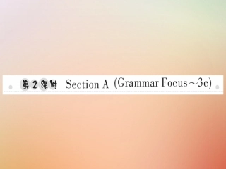 秋八年级英语上册 Unit 3 I m more outgoing than my sister(第2课时)Section A(Grammar Focus 3c)习题课件 (新版)人教新目标版 课件