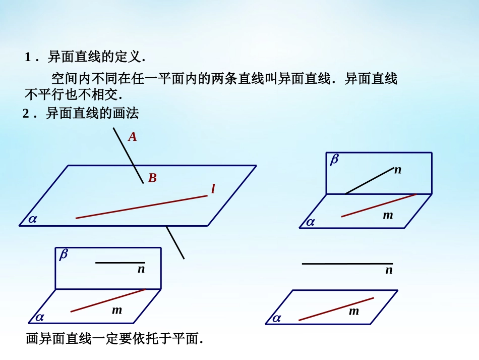 高中数学 1.2.2空间两条直线的位置关系(2)课件 苏教版必修2 课件_第3页
