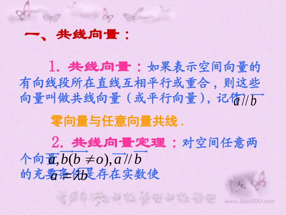 高一数学共线向量与共面向量二 人教版 课件_第2页