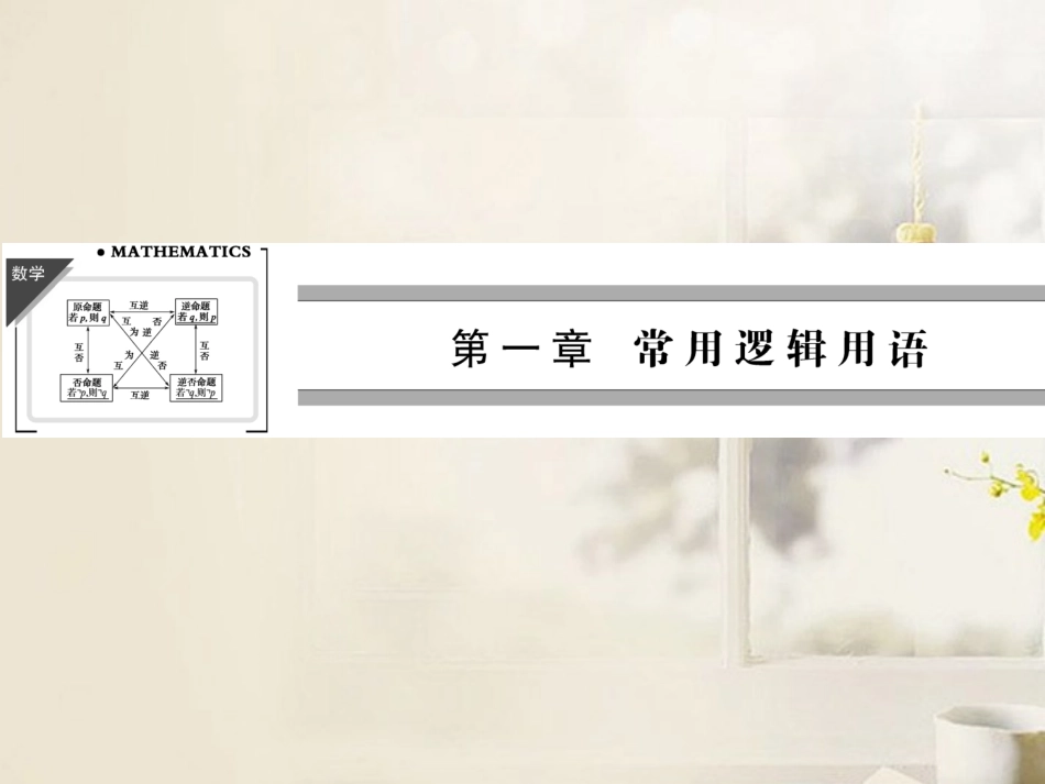 高中数学(111命题及其关系)课件 新人教A版选修2-1 课件_第1页
