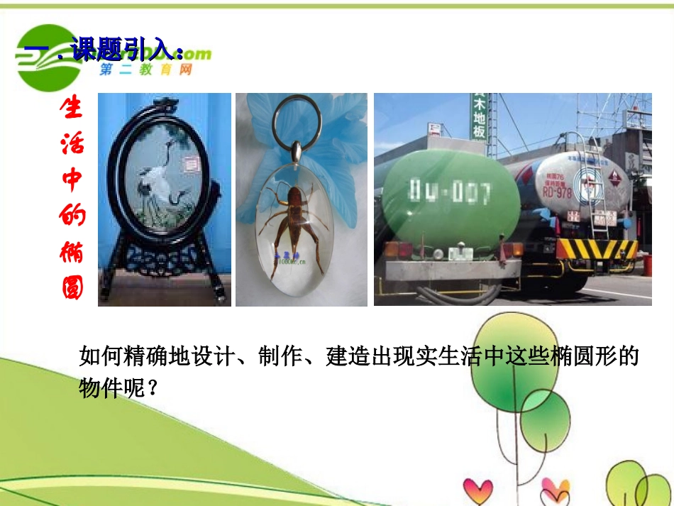 高中数学 椭圆的定义与标准方程 新人教A版选修1-1 课件_第3页