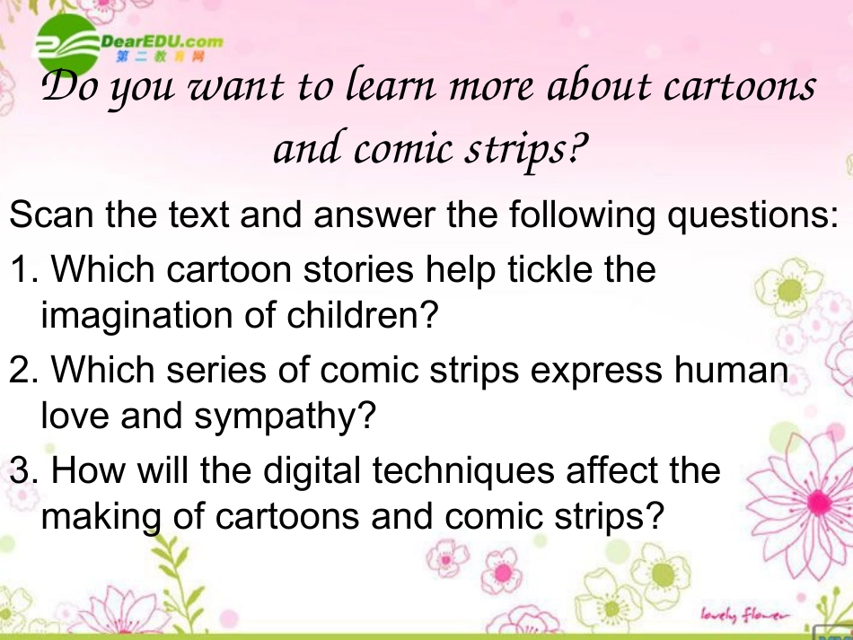 高中英语 unit6 cartoons and comic strips课件 上海新世纪版S1A 课件_第3页