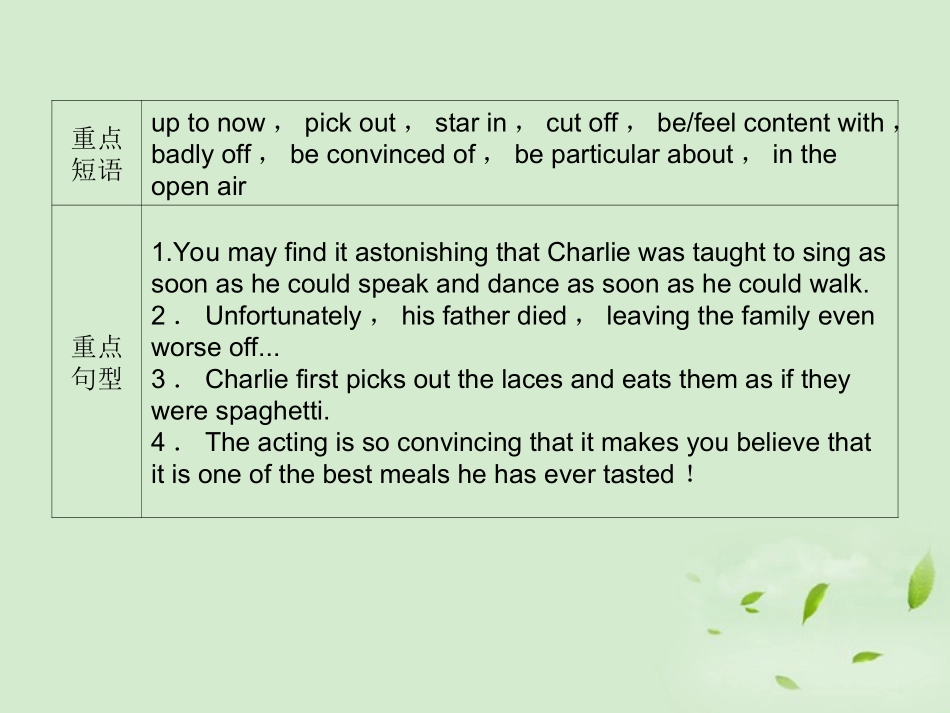 高考英语 Unit3知识与要点课件 新人教版必修4 课件_第3页