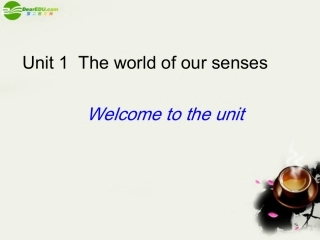 高中英语 Unit1 The world of our senses 课件03 牛津译林版必修3 课件