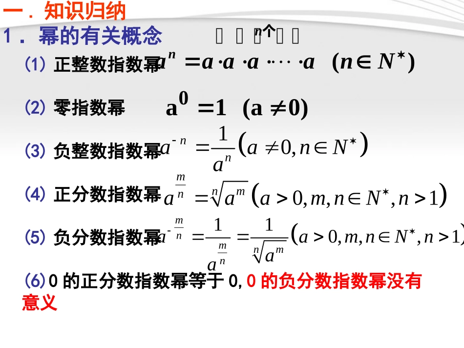 高考数学一轮复习 3.1 指数与指数函数课件 新课标 课件_第2页