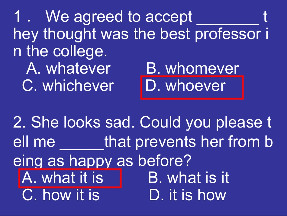 高二下学期英语学生焦点难题汇粹 浙教版 课件_第2页