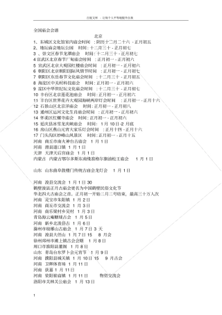 全国庙会会谱