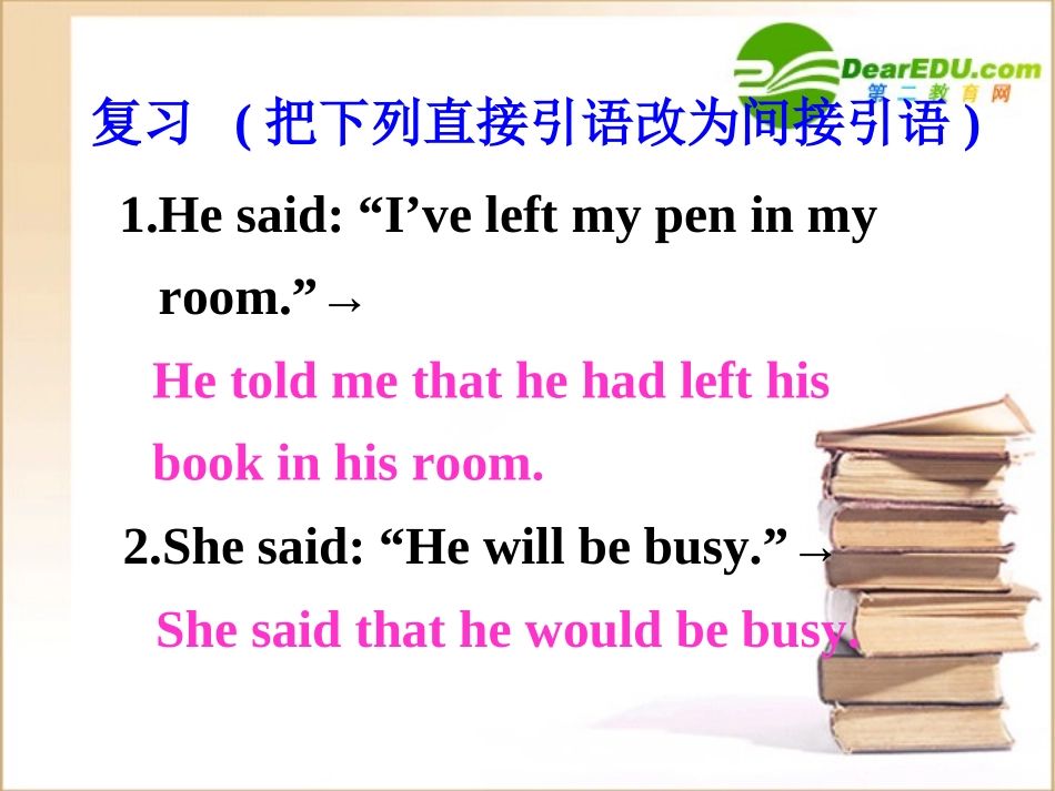 高中英语 indrect 2课件 新人教版必修1 课件_第2页