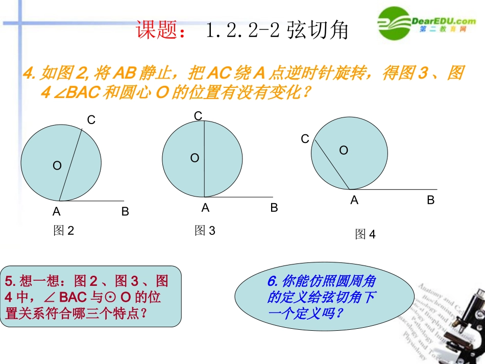 高中数学 课题12 圆的进一步认识122 圆的切线2 弦切角课件 苏教版选修4-1 课件_第3页