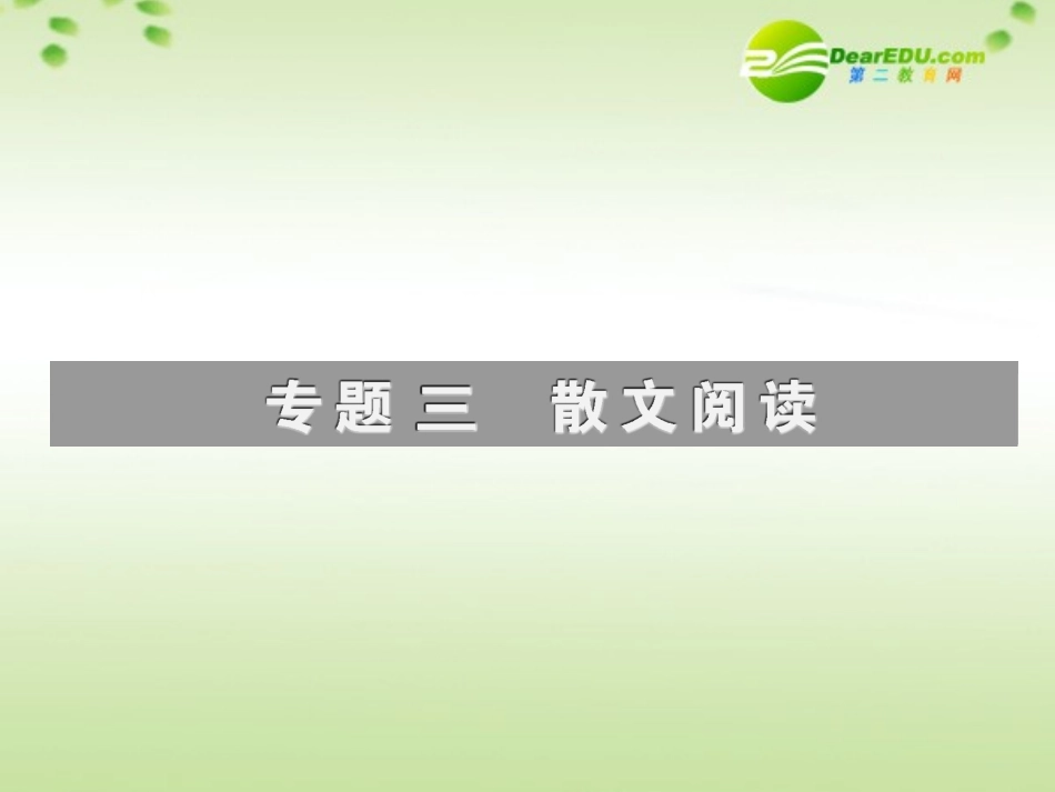 高考语文 散文阅读专题突破复习课件 新人教版 课件_第2页