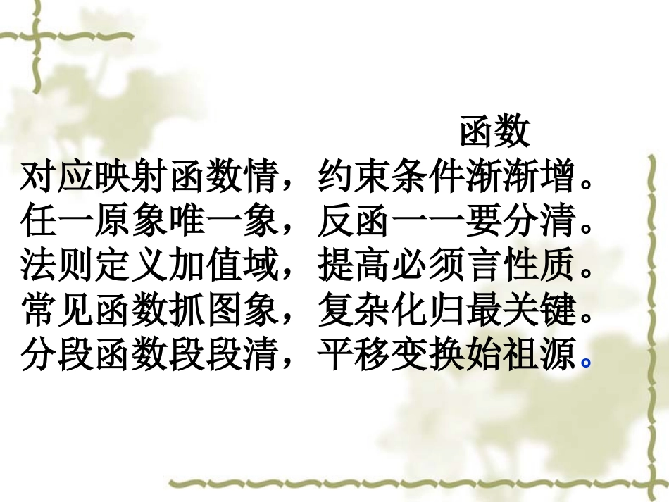 高三数学署期补课件 第四讲映射与函数 新课标 人教版 课件_第2页