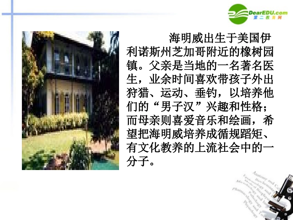 高中语文(老人与海)课件 新人教版必修3 课件_第3页