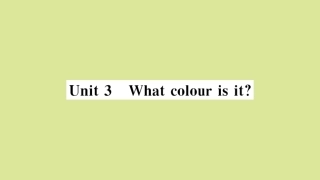 语上册 Starter Module 3 My English book Unit 3 What colour is it作业课件 (新版)外研版 课件