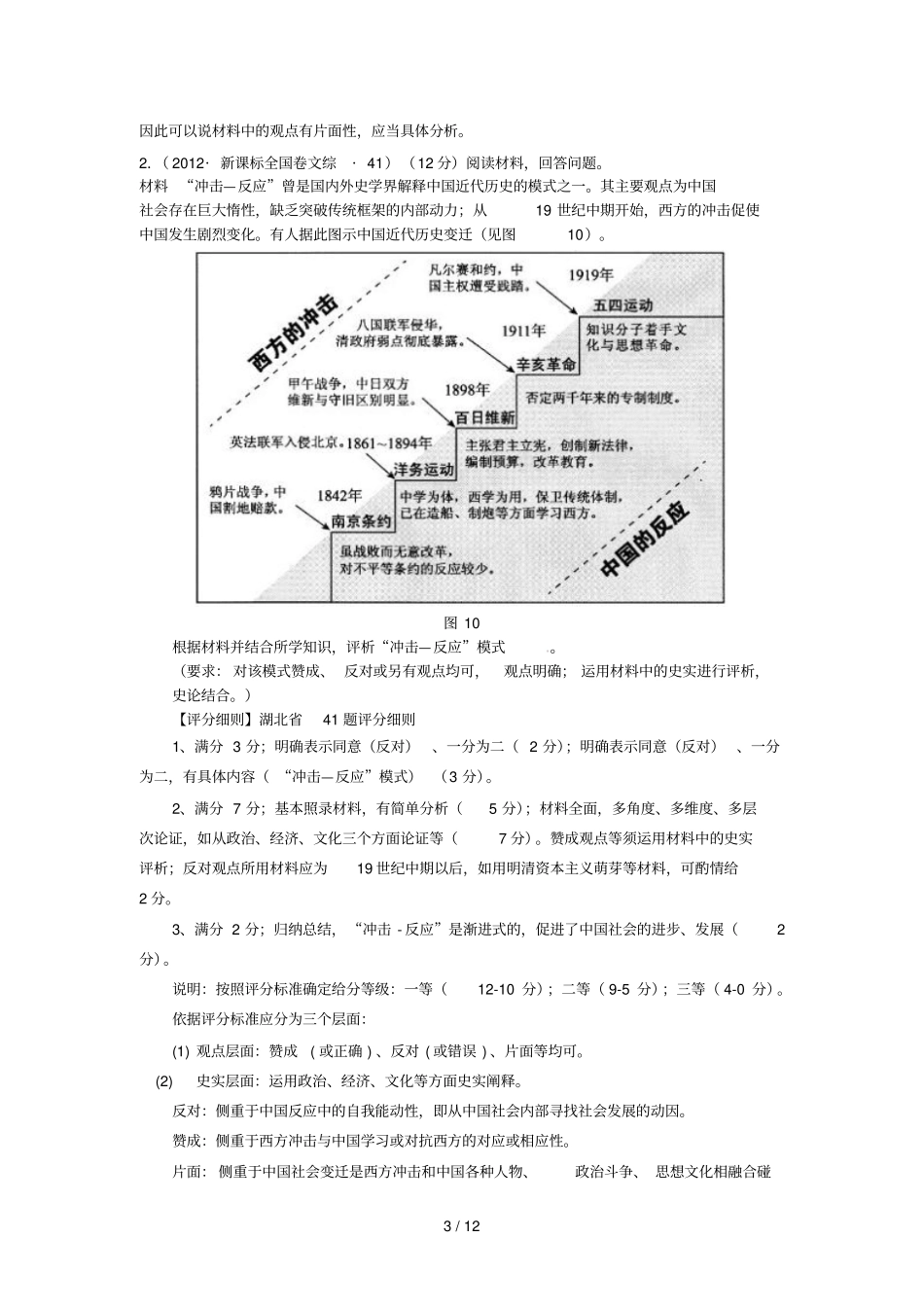 全国新课标卷第题小论文题汇总及评分标准_第3页